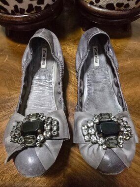 Miu Miu Leather Ballet Flats